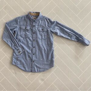 Burton Animal Foot Print Blue Button-Up Shirt Boy’s Size XL(14-16)